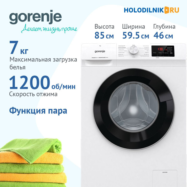 Стиральная машина Gorenje W1HE72SFS купить на OZON по низкой цене ...