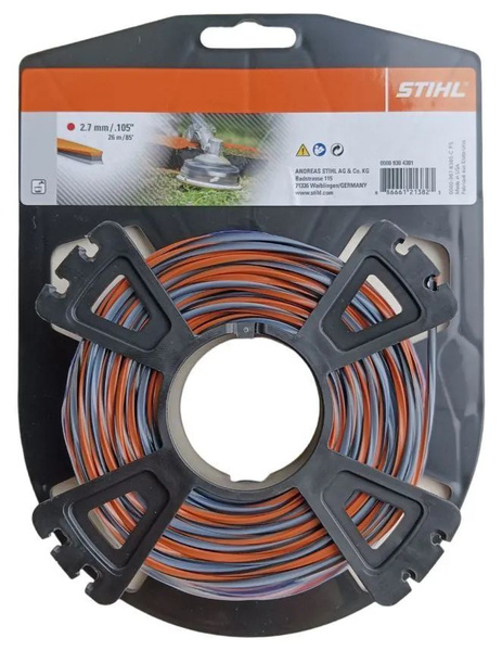 Леска для триммера Струна триммерная STIHL Carbon 2,7 мм 26м STIHL Корд ...