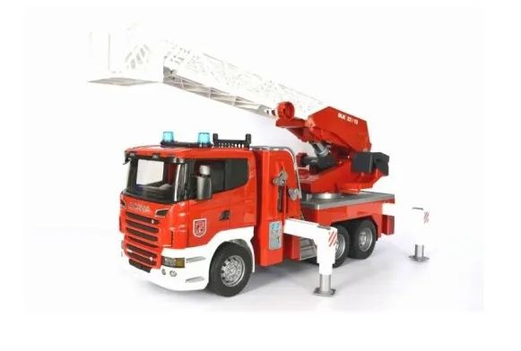 Пожарная машина Scania 1:16 со звуком и водяным насосом (56 см) Bruder ...