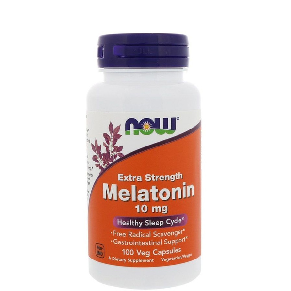 НАУ Витамины для улучшения сна / Мелатонин 10 мг / NOW Melatonin 10 mg ...
