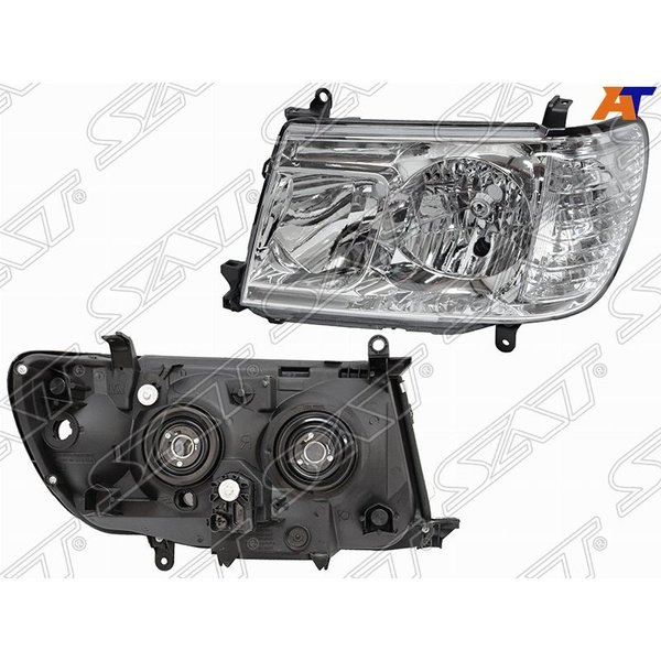 Фара Toyota Land Cruiser (J100) 05-07 (Слева/ Галоген/ С электрокорректором)