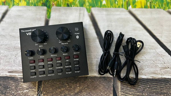 Микшер пульт портативный внешняя звуковая карта микшерный USB, для ...