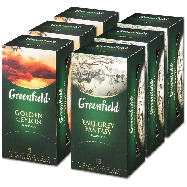 Чай черный Greenfield (Гринфилд) "Golden Ceylon" цейлонский и "Earl ...