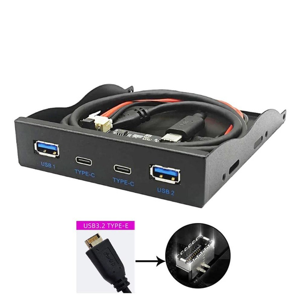 Планка портов USB 3.2 Gen2 (10 Гбит/с) Type-E -> 2xUSB-C+2xUSB-A, в ...