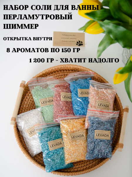 Соль для ванны с шиммером мерцающая цветная - купить с доставкой по ...