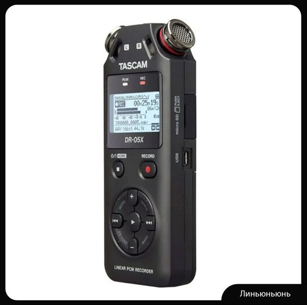 TASCAM Микрофон универсальный DR-05x, черно-серый купить на OZON по ...