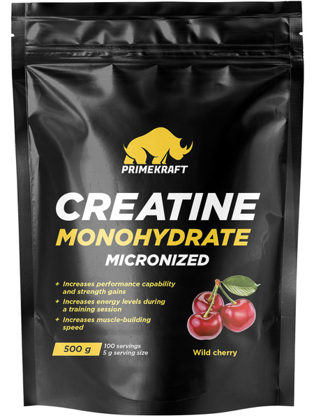 Креатин моногидрат Prime Kraft Creatine Monohydrate, 500 грамм, дикая ...
