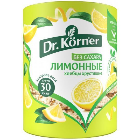 Хлебцы Dr. Korner Хлебцы Злаковый коктейль лимонный 100г*20шт - купить ...