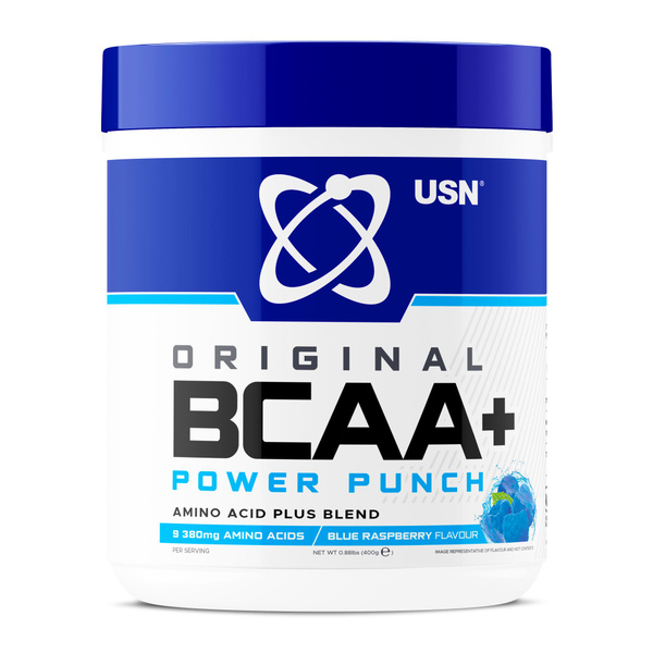 USN Аминокислоты BCAA (БЦАА) + Power Punch 400 грамм, Быстрорастворимые ...