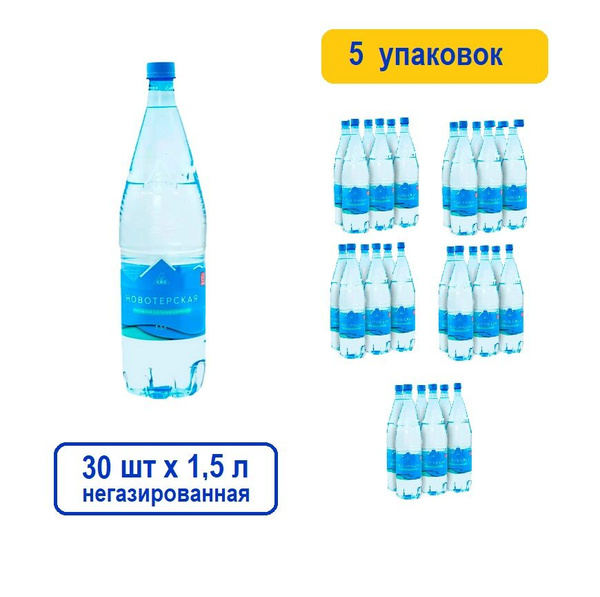 Новотерская Вода Минеральная Негазированная 1500мл. 30шт - купить с ...