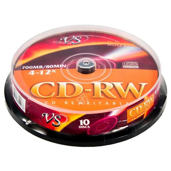 Диск для записи CD-RW, 700 МБ, 10 шт - купить с доставкой по выгодным ...