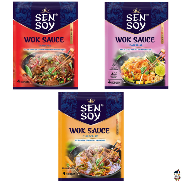 Sen Soy Соусы для обжарки: Якисоба, Пад тай, Чапче , 80 г * 3 шт ...