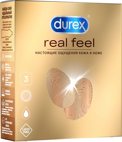 Презервативы Durex / Дюрекс Real Feel утолщенные для естественных ...