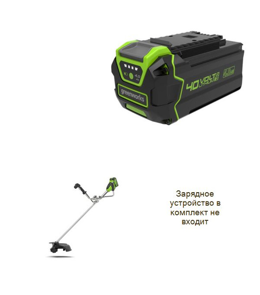 Триммер аккумуляторный GREENWORKS GD40BCB +Аккумулятор GREENWORKS ...