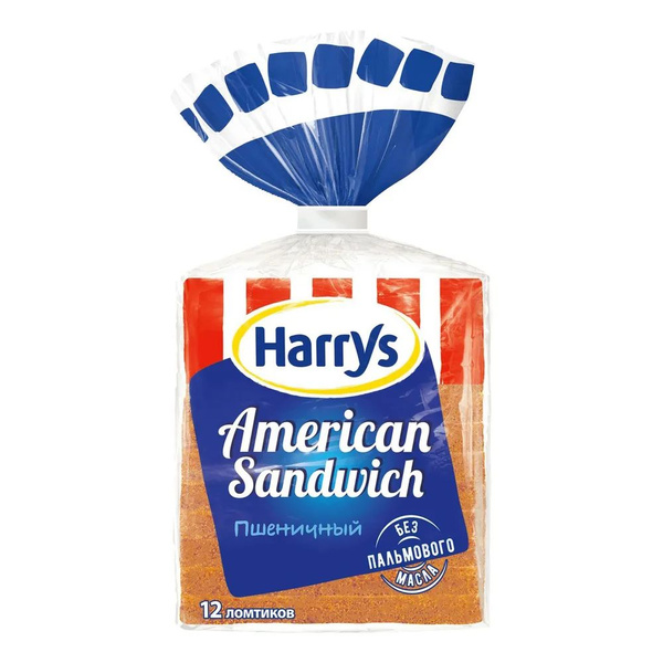 Harry's Хлеб сандвичный American Sandwich пшеничный нарезка, 470 г ...