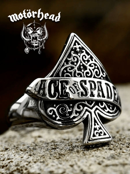 Туз Пик кольцо мужское из нержавеющей стали с гравировкой Ace of Spades ...