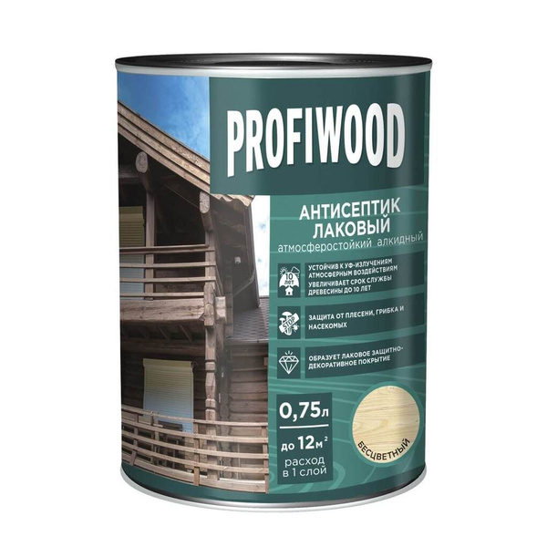 Антисептик лаковый 3 в 1 Profiwood (0,75л) красное дерево - купить по ...