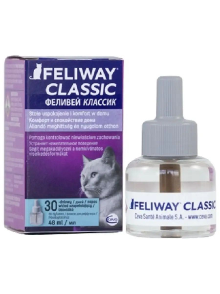 Феромоны для кошек Feliway Classic сменный флакон 48 мл - купить с ...