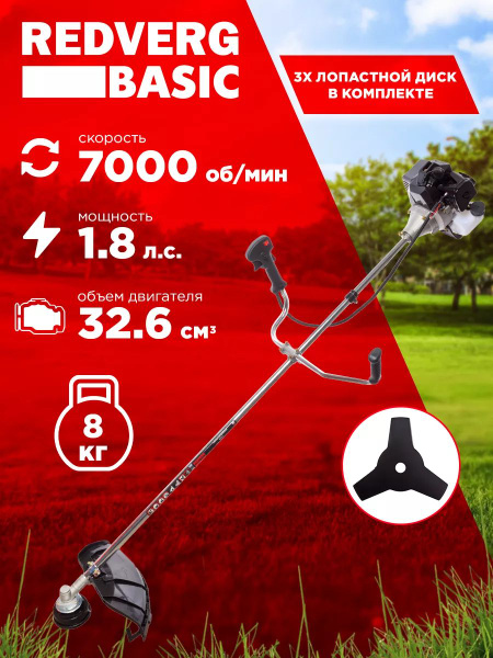 Бензиновый триммер Basic GB33C, - купить по выгодной цене в интернет ...