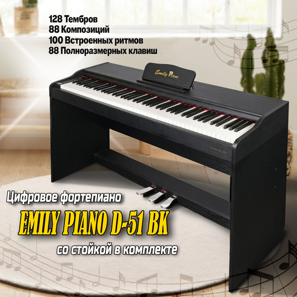 Цифровое пианино EMILY PIANO D-51 BK - купить с доставкой по выгодным ...