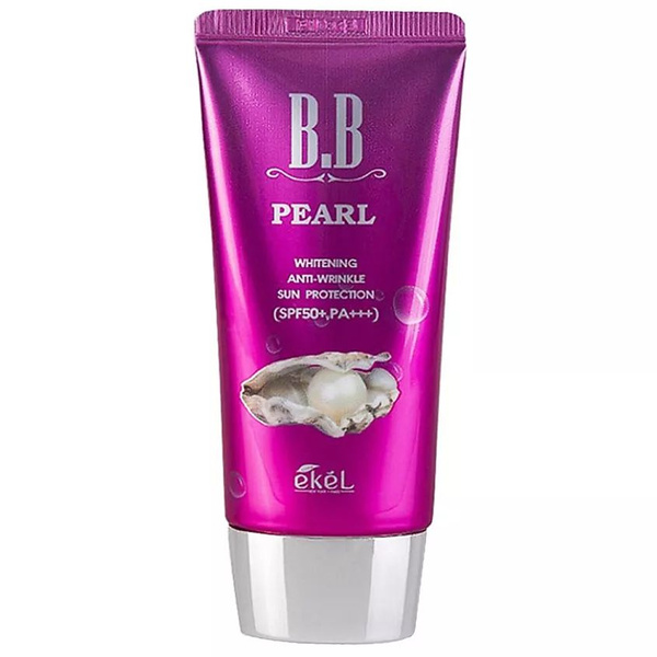 EKEL Тональный ББ крем с Жемчугом Антивозрастной BB Cream SPF50+ PA ...