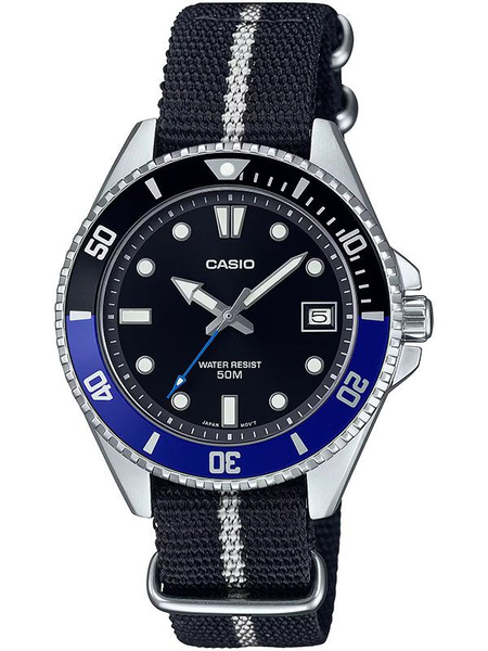 Мужские кварцевые наручные часы Casio MDV-10C-1A2 с вращающимся безелем ...