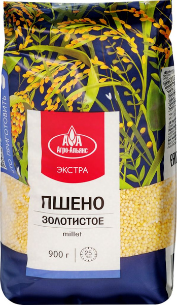 Пшено АГРО-АЛЬЯНС Экстра, 900г купить на OZON по низкой цене (1677640581)