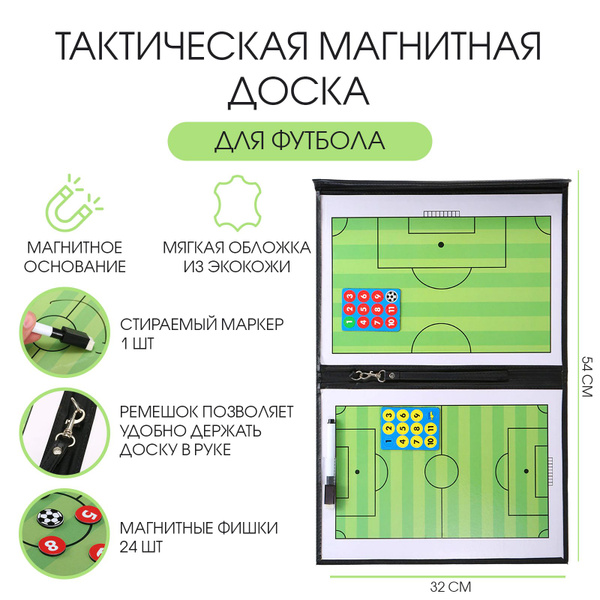 Тактическая магнитная доска для футбола, 54 х 32 см купить c доставкой ...