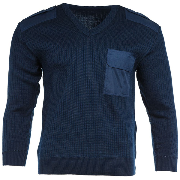 Кофта (джемпер / свитер) синяя охранников ЧОП, полиции МВД, спасателей ...