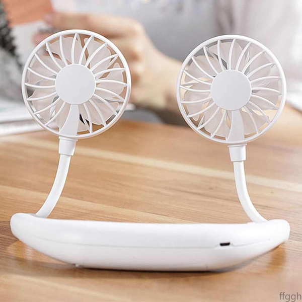 Небольшой вентилятор на подвесной шее, мини портативный, двухтурбинный ...