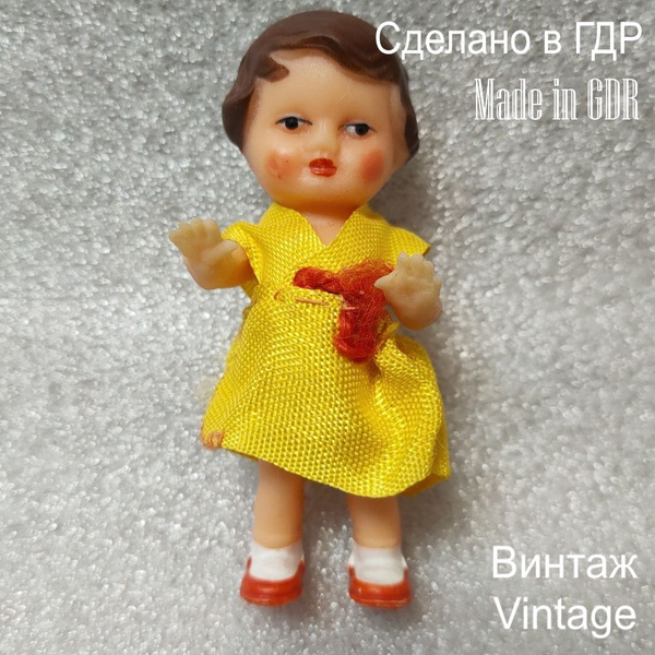 Игрушка советская ГДР кукла пупс резиновый "Девочка в платье" купить по ...