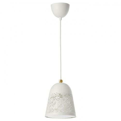 Светильник подвесной IKEA SOLSKUR (ИКЕА СОЛЬСКУР), белый/желтая медь ...