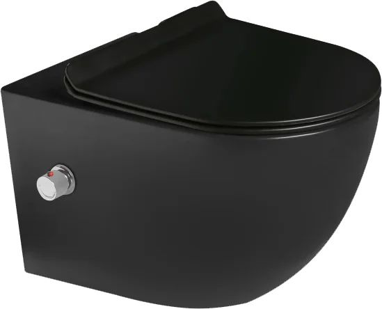 Унитаз подвесной SantiLine SL-5002MB-BD фаянсовый, антивсплеск ...