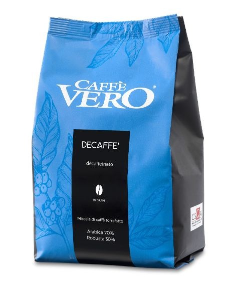 Кофе в зернах без кофеина "Caffe Vero" DeCaffe, 500 г, арабика/робуста ...