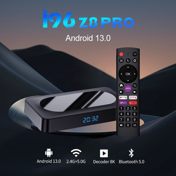 Смарт ТВ приставка 8k HEISHE Android 13.0, 4 ГБ/32 ГБ, Wi-Fi 6 ...