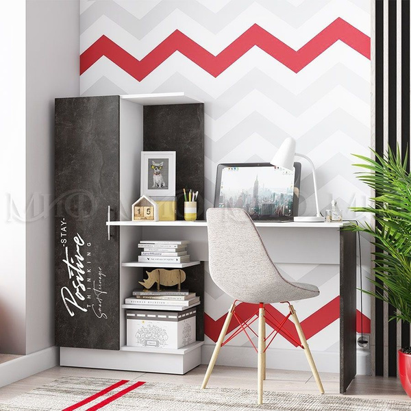 Компьютерный стол Фабрика МИФ Стол компьютерный №1, 145х50.2х135 см ...