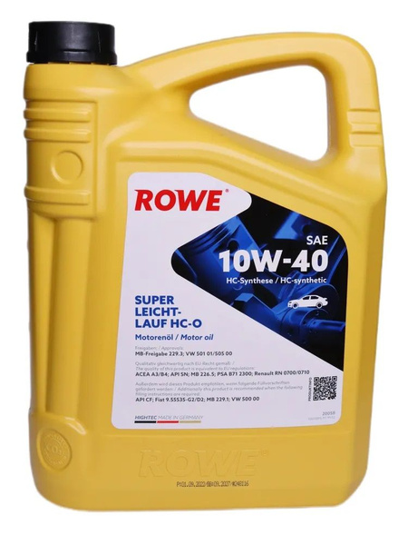 Масло моторное ROWE 10W-40 4 л 20058-0040-99 купить c доставкой на OZON ...
