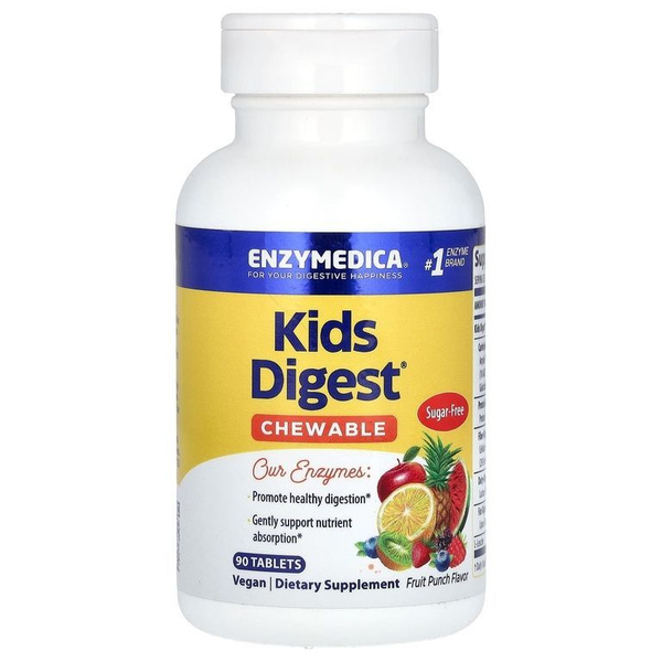 Enzymedica, Kids Digest, Пищеварительные ферменты для детей, со вкусом ...