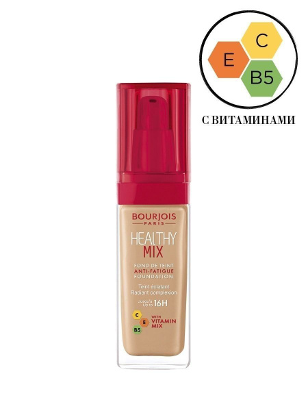 BOURJOIS Healthy Mix 24H Clean Vegan Тональный крем 54 Beige 30 мл ...