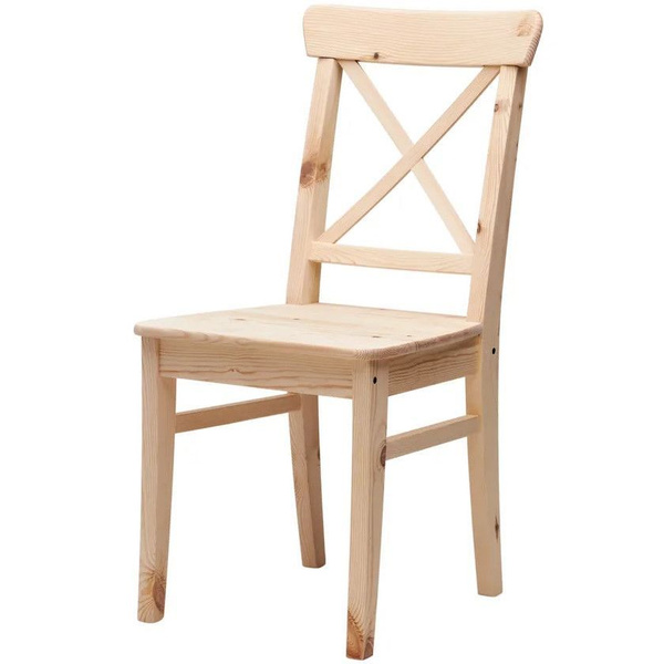Стул Ингольф / INGOLF со спинкой без окраса Икея IKEA купить на OZON по ...