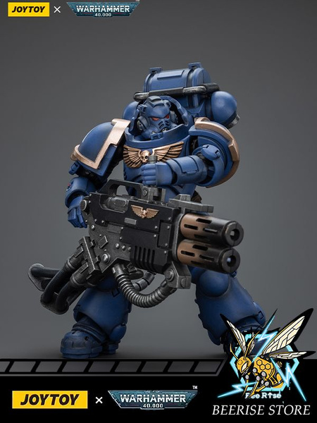 JOYTOY Warhammer 40k 1/18 Action Figure Ultramarines Primaris Eradicator 02 Regali da collezione, giocattoli per bambini dai 15 anni in su e adulti 12,5 cm
