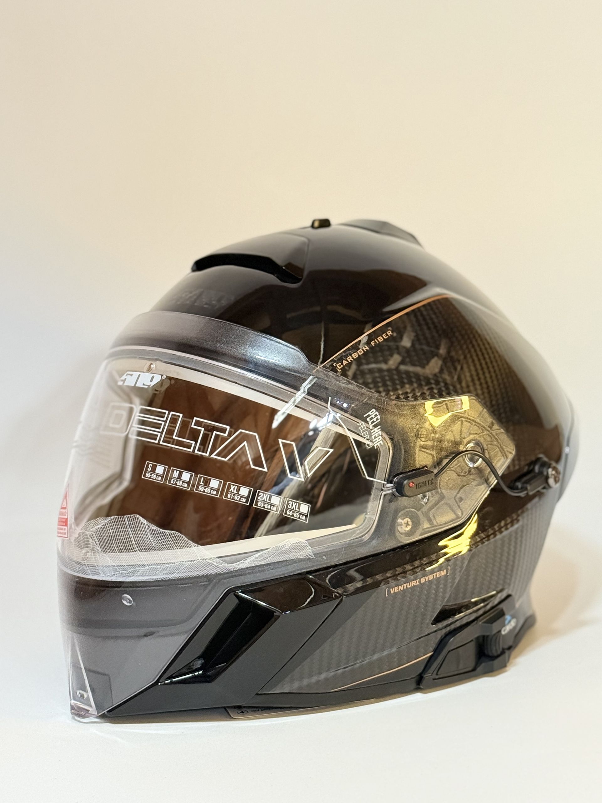 Шлем 509 Delta V Carbon Commander Helmet (Black/Gold .LG) (F01015700-140-003)