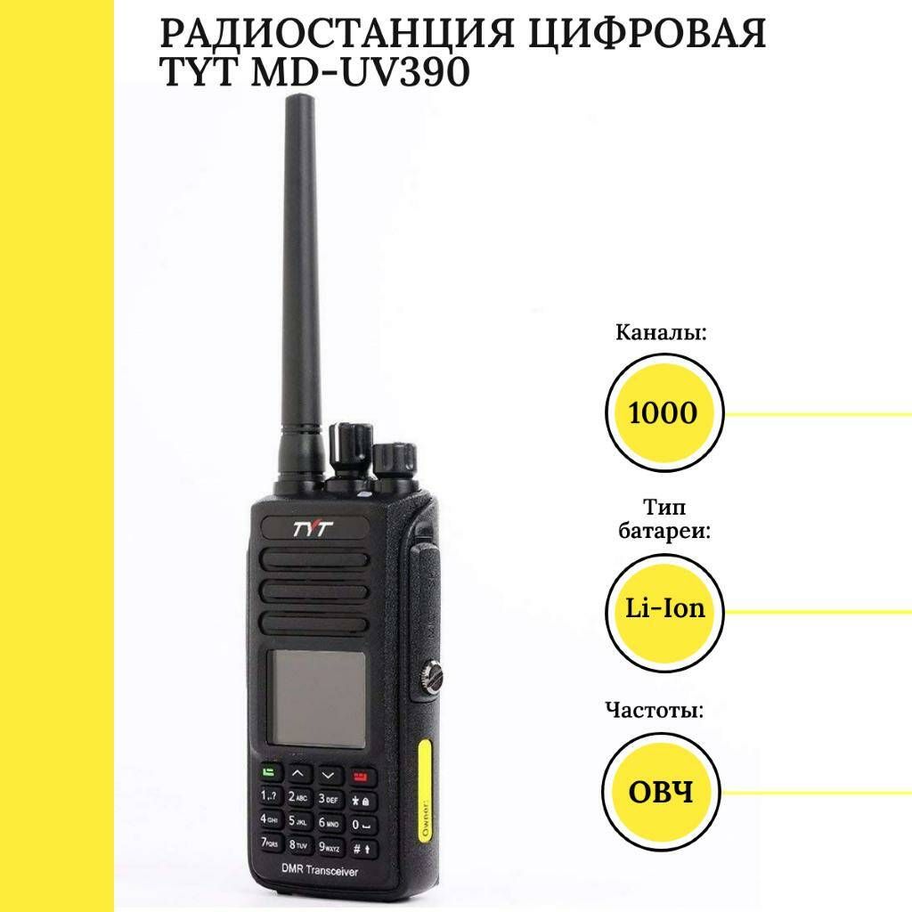 Рация dmr md uv390