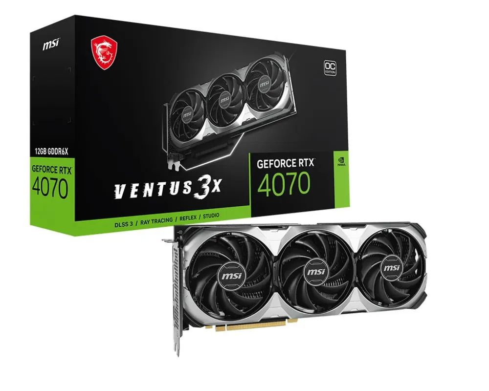 MSIВидеокартаGeForceRTX4070GeForceRTX4070VENTUS3XE12GOC12ГБ(GeForceRTX4070VENTUS3XE12GOC)