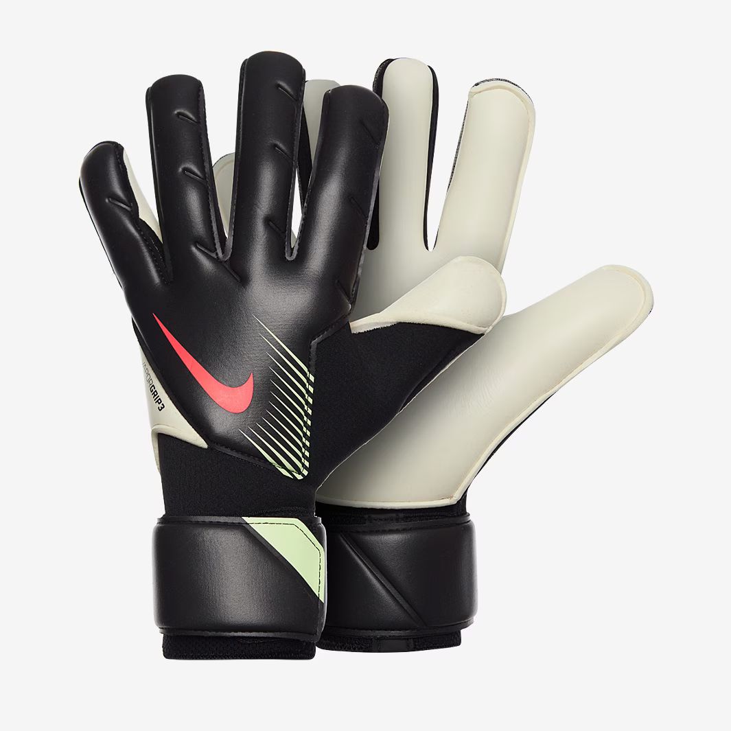 Перчатки вратарские Goalkeeper Vapor Grip 3 "Black-Green" pack, размер 8