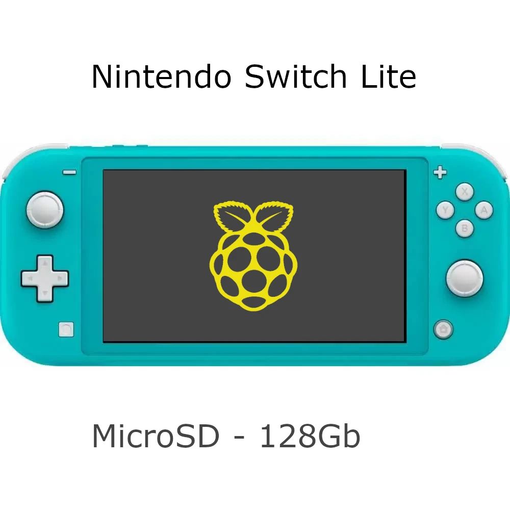 Прошитая игровая приставка Nintendo Switch Lite бирюзовый 128 + Picofly