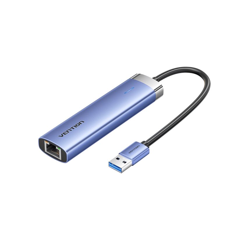 Кабель-переходникVentionUSB3.0-GigabitEthernetRJ45+OTG3xUSBTGFSB