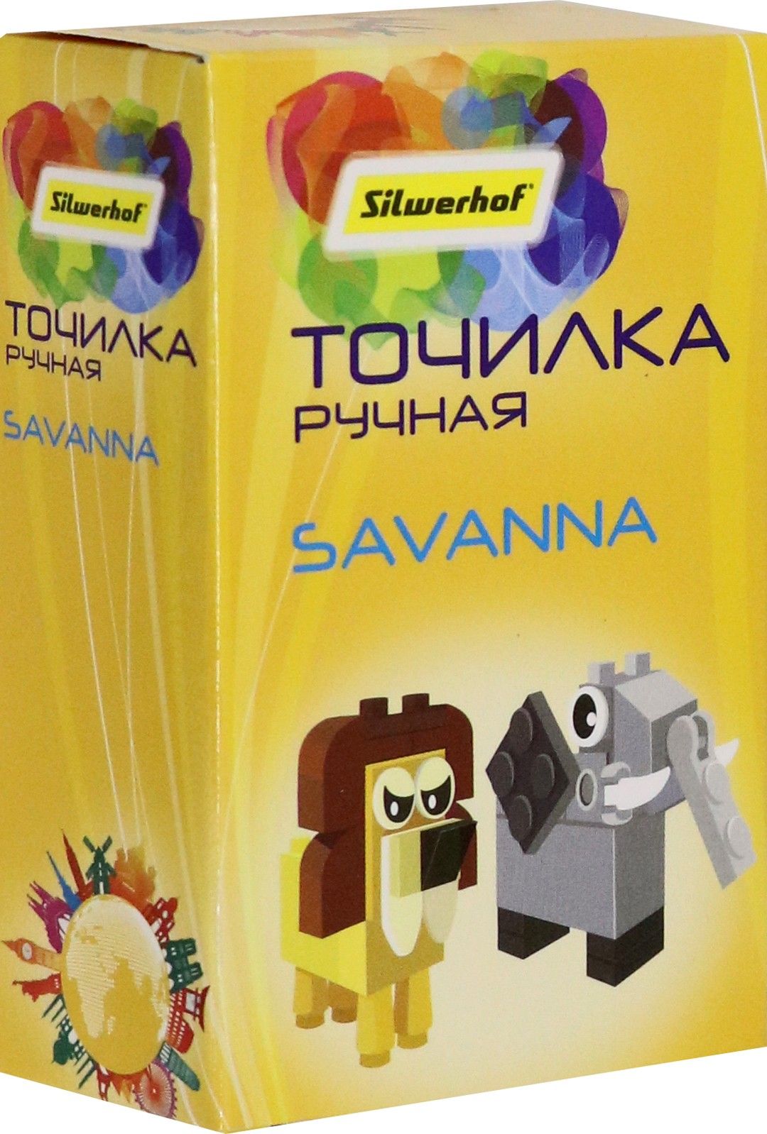 Точилка ручная "Savanna", 1 отверстие, цвет в ассортименте