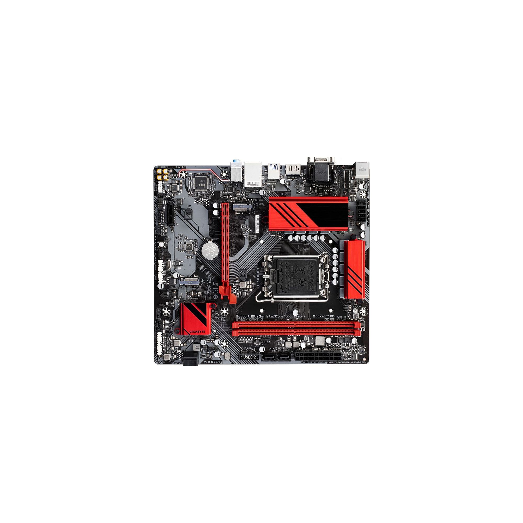 Материнская плата Gigabyte B760M GAMING, Soc-1700, Intel B760, mATX