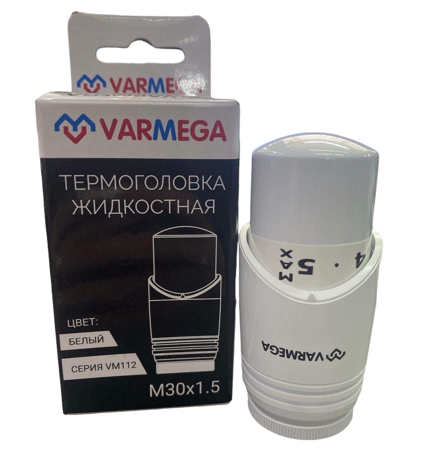 Термостатическая головка Varmega, серия VM112, M30х1.5, белая